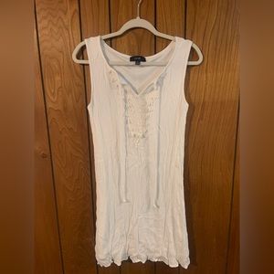 Super cute white mini sundress